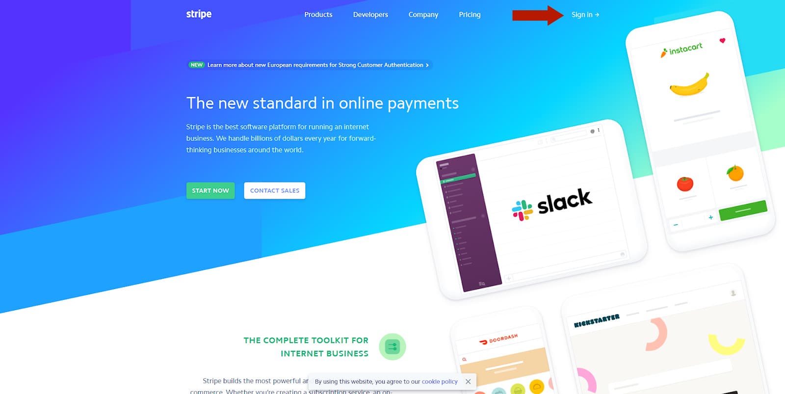 Stripe Website