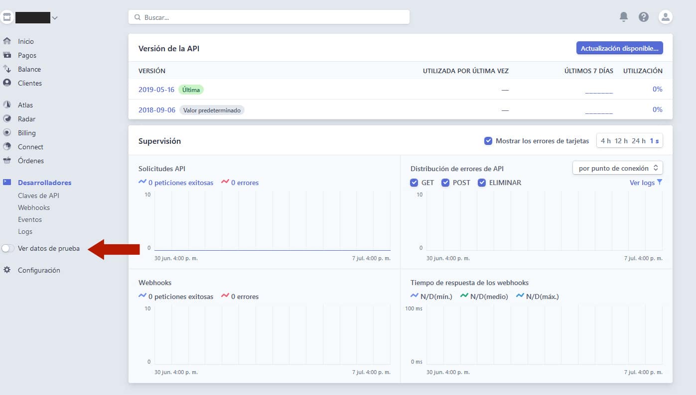 Stripe datos de prueba