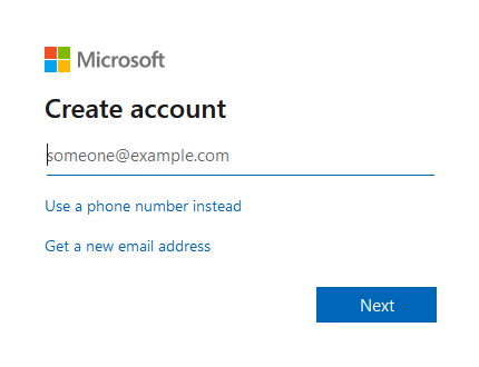 Create OneDrive account Step 3