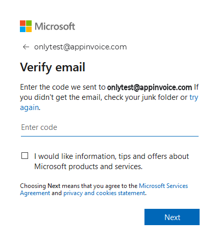 Create OneDrive account Step 6