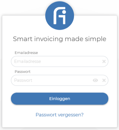 Appinvoice Login Fenster